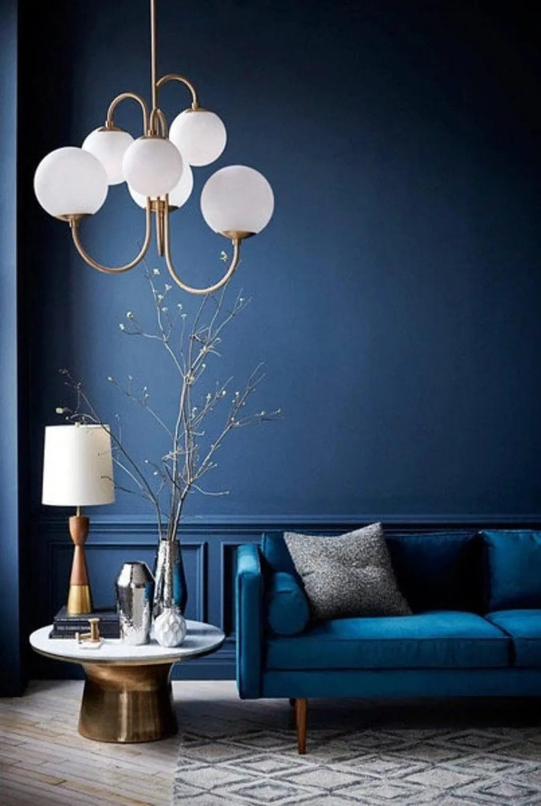 Modern Nautical Style Glass String Lights IP33 Rated White LED Hanging Ceiling Light Double Color Plating for Living Dining Room