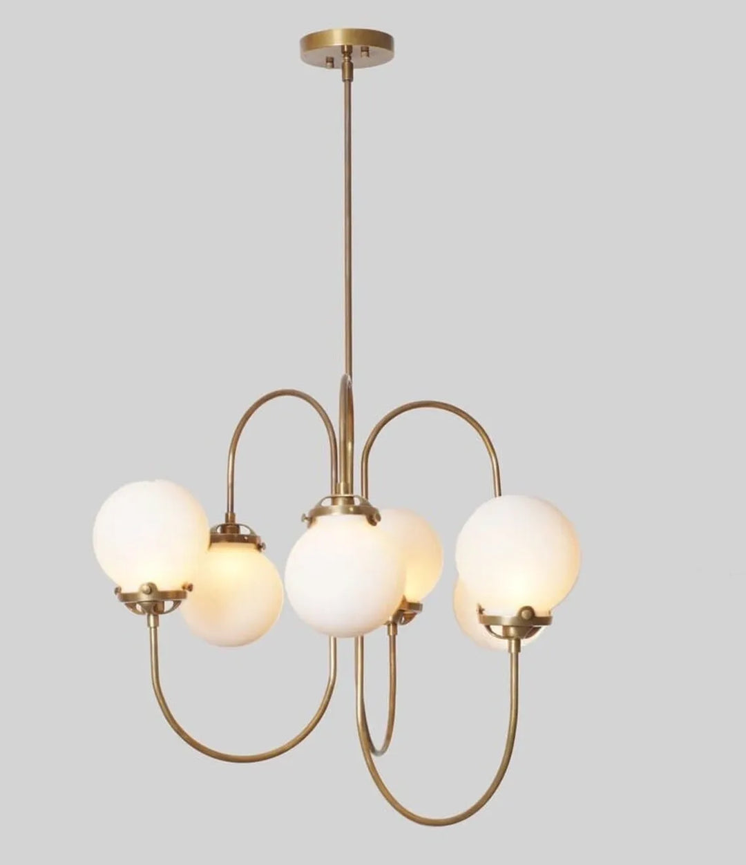 Modern Nautical Style Glass String Lights IP33 Rated White LED Hanging Ceiling Light Double Color Plating for Living Dining Room