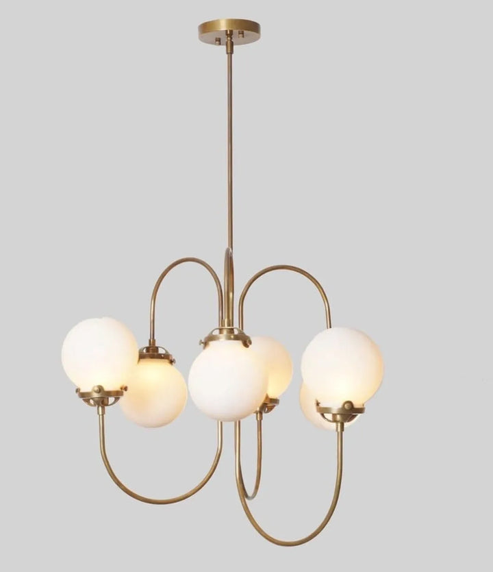 Modern Nautical Style Glass String Lights IP33 Rated White LED Hanging Ceiling Light Double Color Plating for Living Dining Room