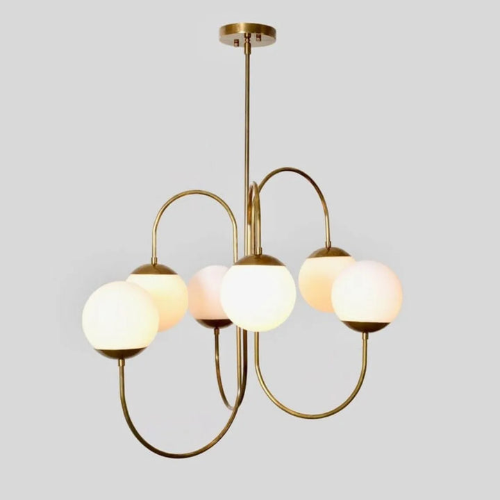 Modern Nautical Style Glass String Lights IP33 Rated White LED Hanging Ceiling Light Double Color Plating for Living Dining Room
