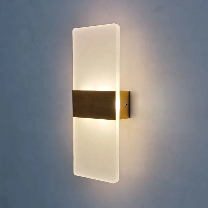 EU Standard LED Wall Sconces AC85-265V Aluminum Lights Wall Mount Lamp for Living Room Bedroom Hotel Restaurant Lighting Acrylic