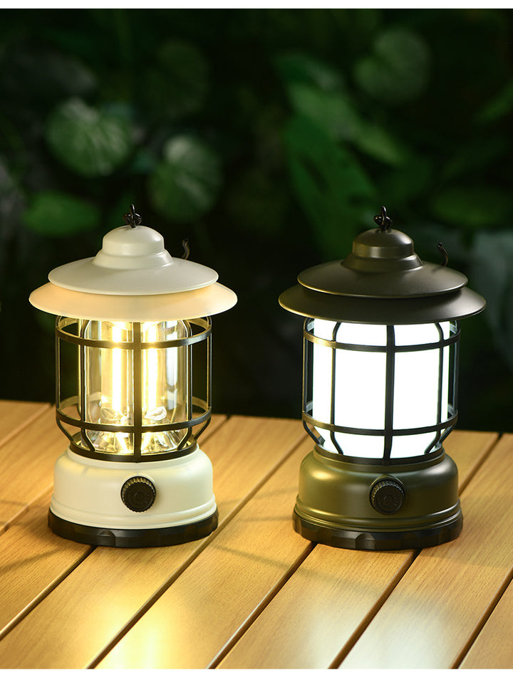 Outdoor Camping Lamp Home Atmosphere Camping Lamp Super Long Endurance Portable Horse Lamp Multifunctional Charging Retro Tent Lamp