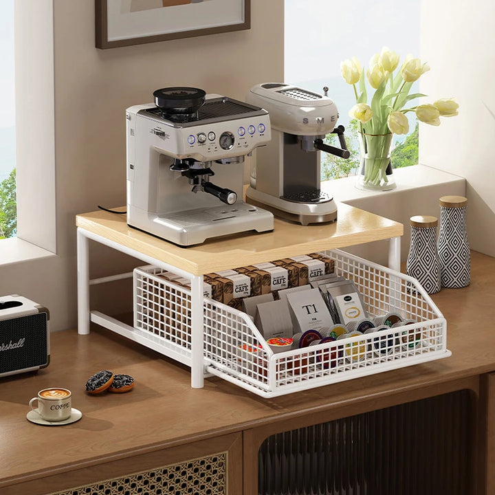 Kitchen Countertop Organizer - 2-Tier Shelf for Microwave &amp; Spices