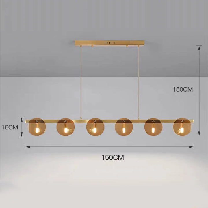 Modern Glass Pendant Light - Adjustable Chandelier for Dining Room