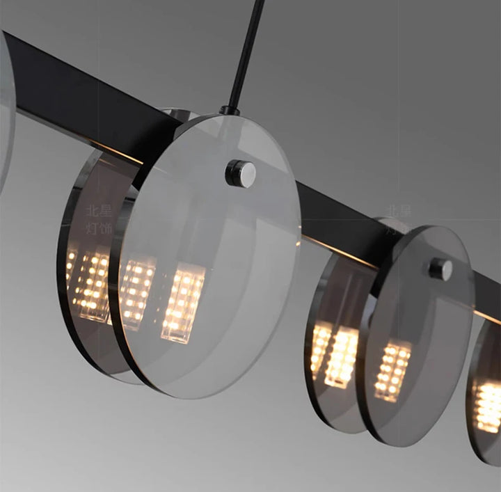 Modern Glass Pendant Light - Adjustable Chandelier for Dining Room