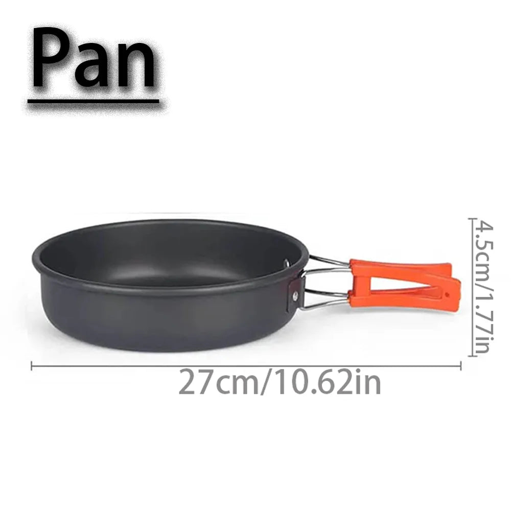 Camping Cookware Kit - Portable Aluminum Cooking Set for Hiking