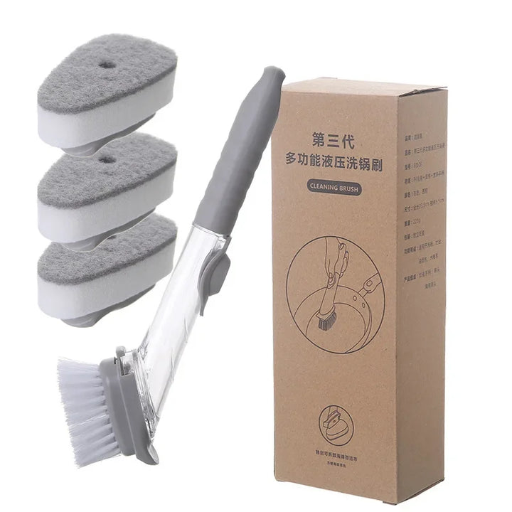 2-in-1 Kitchen Cleaning Brush - Soap Dispensing Dishwashing Tool