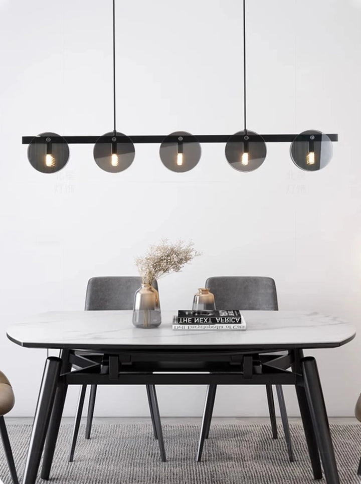 Modern Glass Pendant Light - Adjustable Chandelier for Dining Room