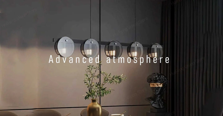 Modern Glass Pendant Light - Adjustable Chandelier for Dining Room