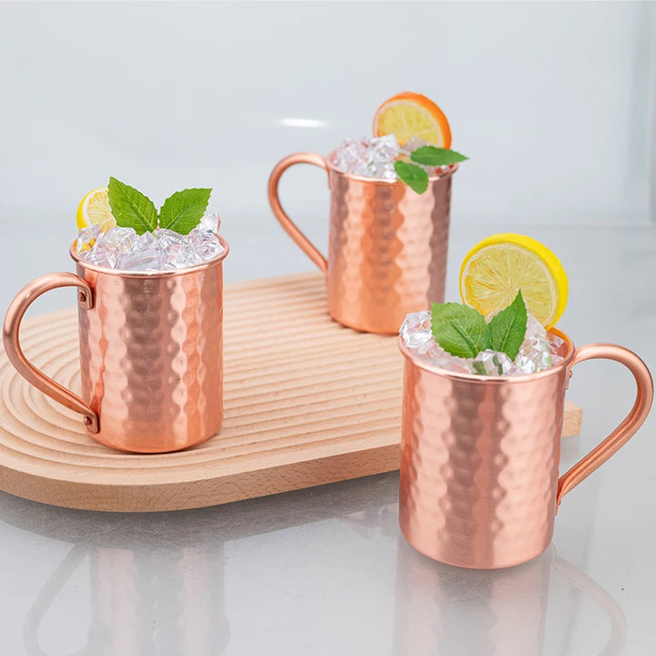 400ml Hammered Pure Copper Moscow Mule Mug | Classic Copper Cocktail Mug | Hand-Hammered Finish | Insulated Feel | Vintage Gift