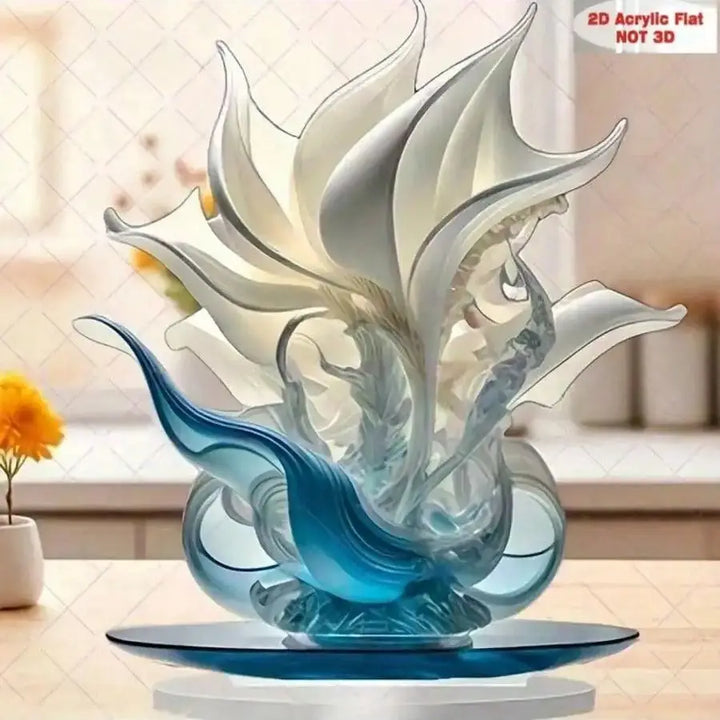 1 piece of elegant lily vase home and office decoration ornaments, white and blue designed dining table decorations
