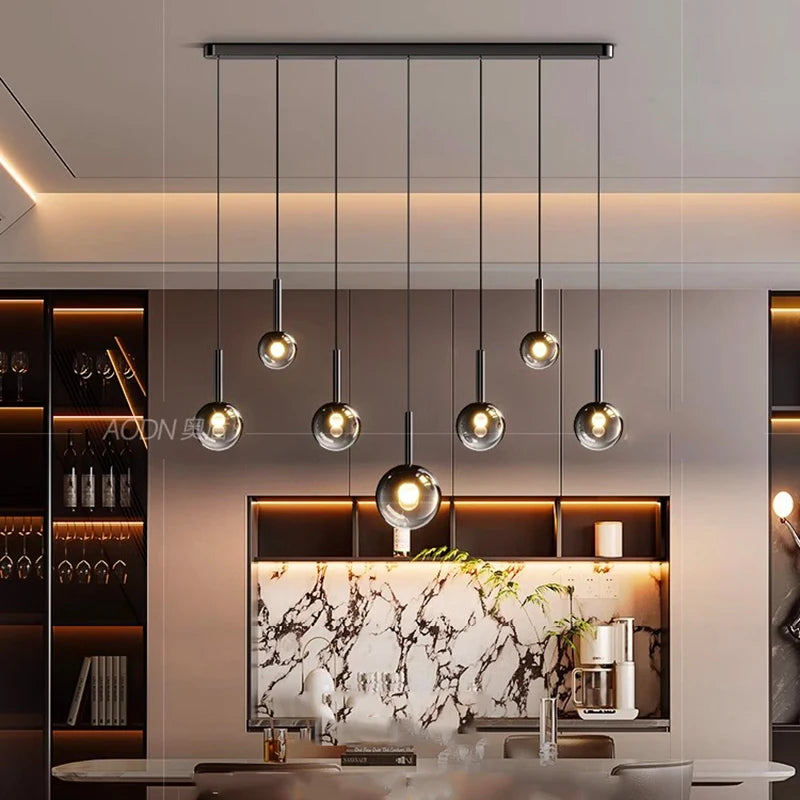 Modern LED Pendant Light - Dimmable Chandelier for Dining Room