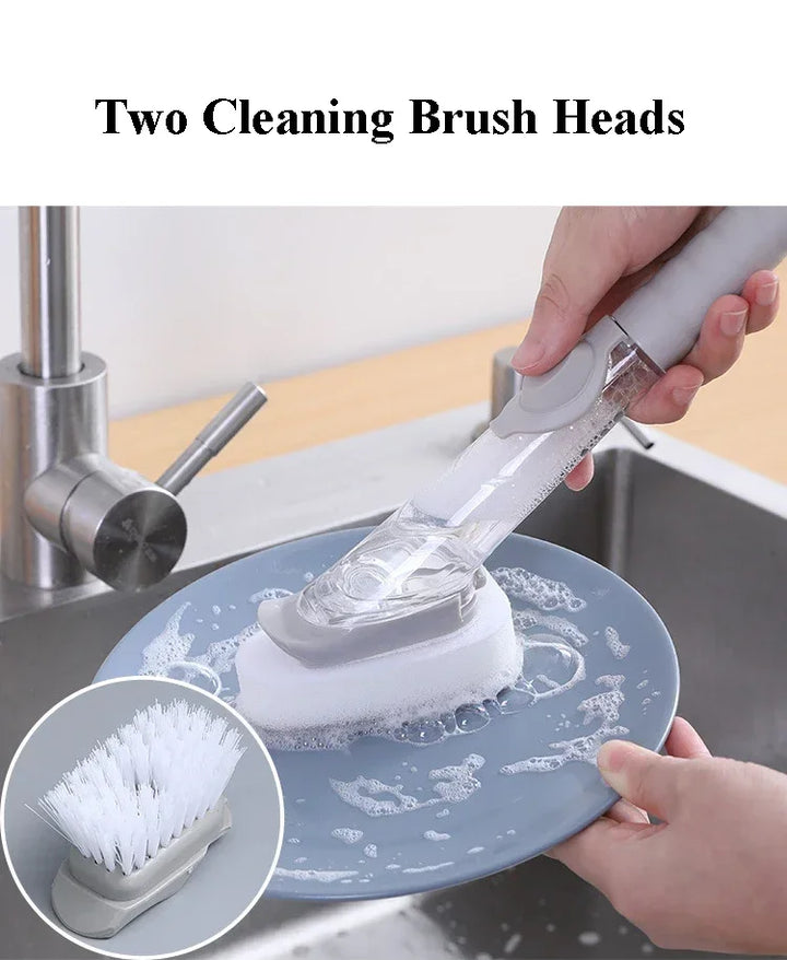 2-in-1 Kitchen Cleaning Brush - Soap Dispensing Dishwashing Tool