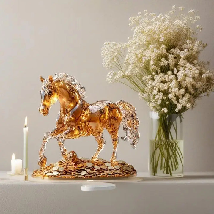 Acrylic 2D Horse Design Table Top Decor, Suitable for Home, Office, Café, Studio and Room, Ideal Gift and Desktop Accessory Kit