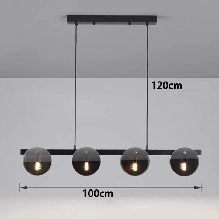 Modern Glass Pendant Light - Adjustable Chandelier for Dining Room