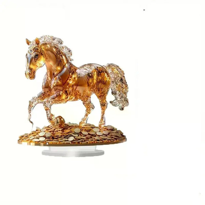 Acrylic 2D Horse Design Table Top Decor, Suitable for Home, Office, Café, Studio and Room, Ideal Gift and Desktop Accessory Kit