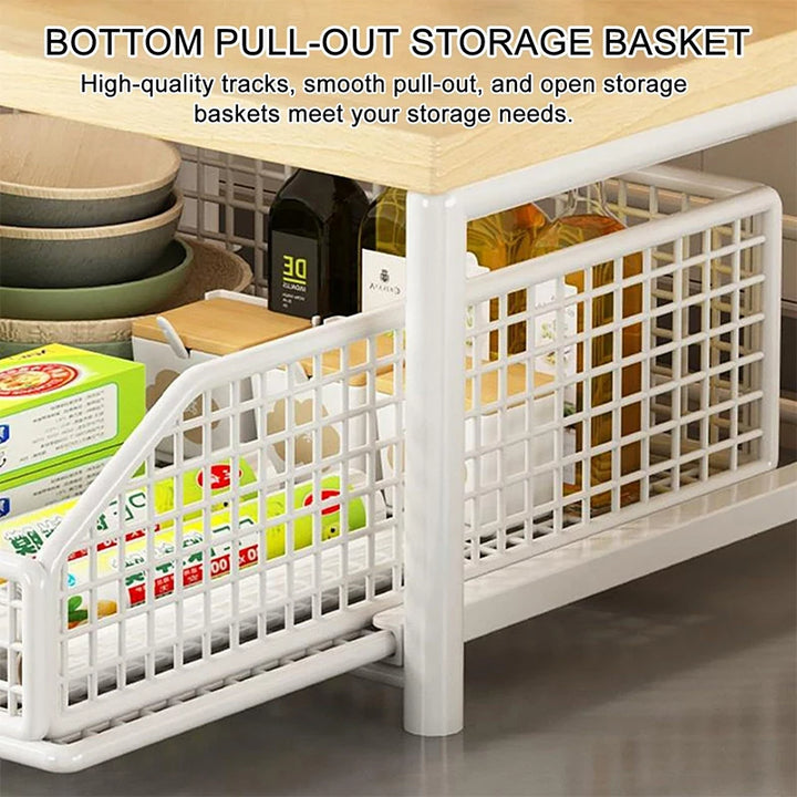Kitchen Countertop Organizer - 2-Tier Shelf for Microwave &amp; Spices