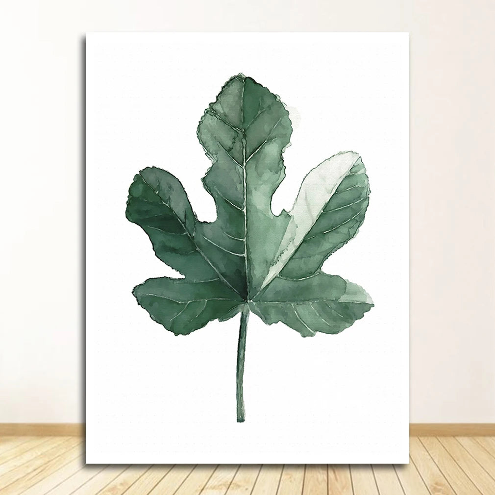Scandinavian Tropical Plants Poster - Green Leaves Wall Art