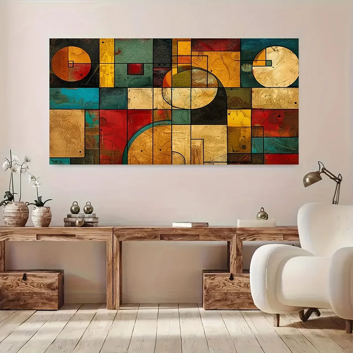 Modern Abstract Ink Canvas Wall Art Print