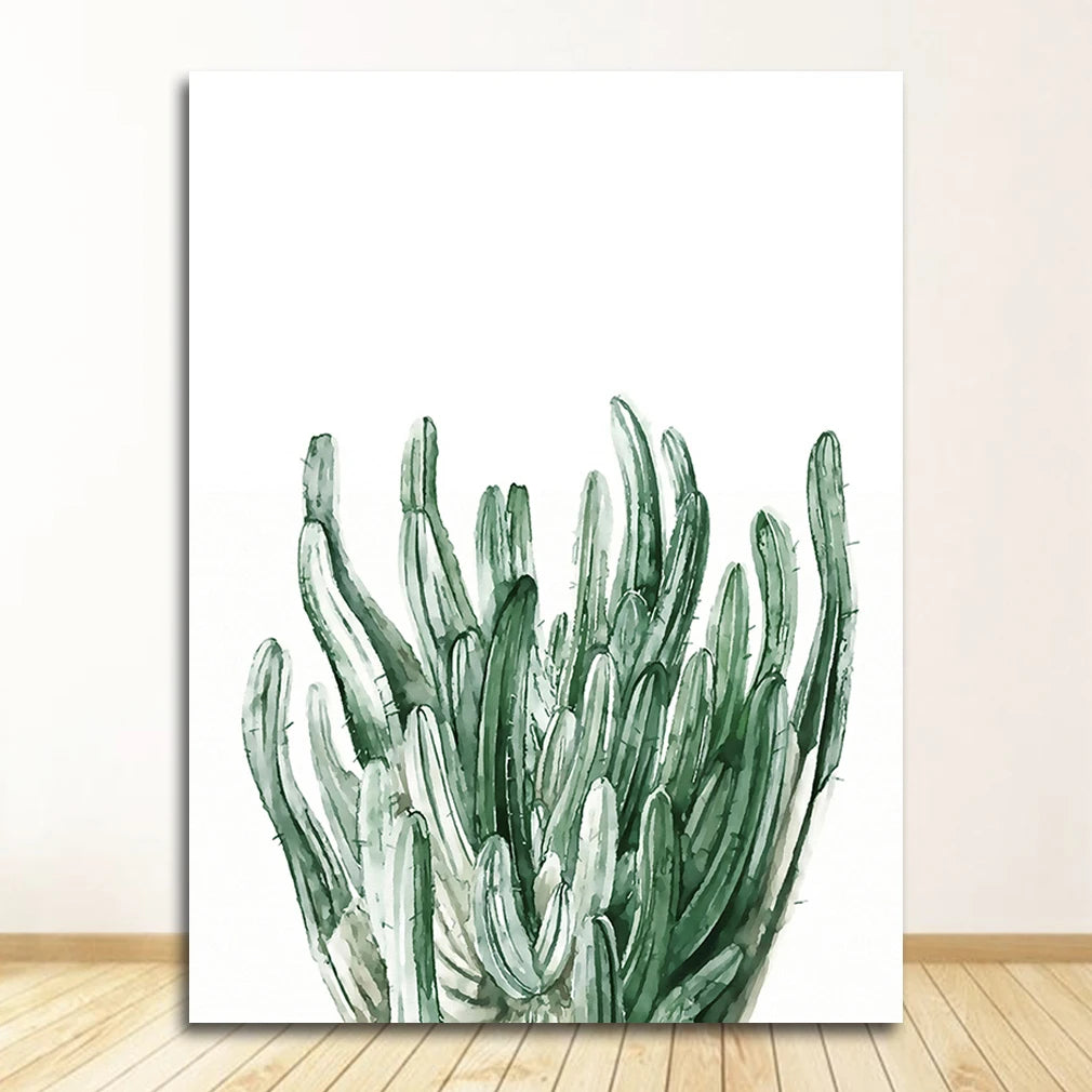 Scandinavian Tropical Plants Poster - Green Leaves Wall Art