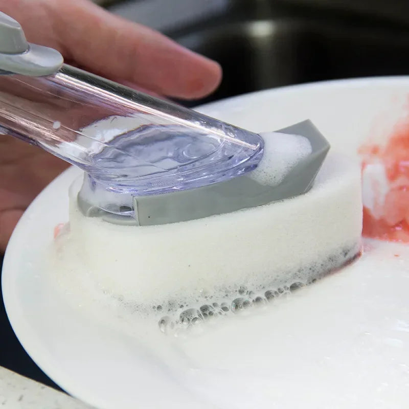 2-in-1 Kitchen Cleaning Brush - Soap Dispensing Dishwashing Tool