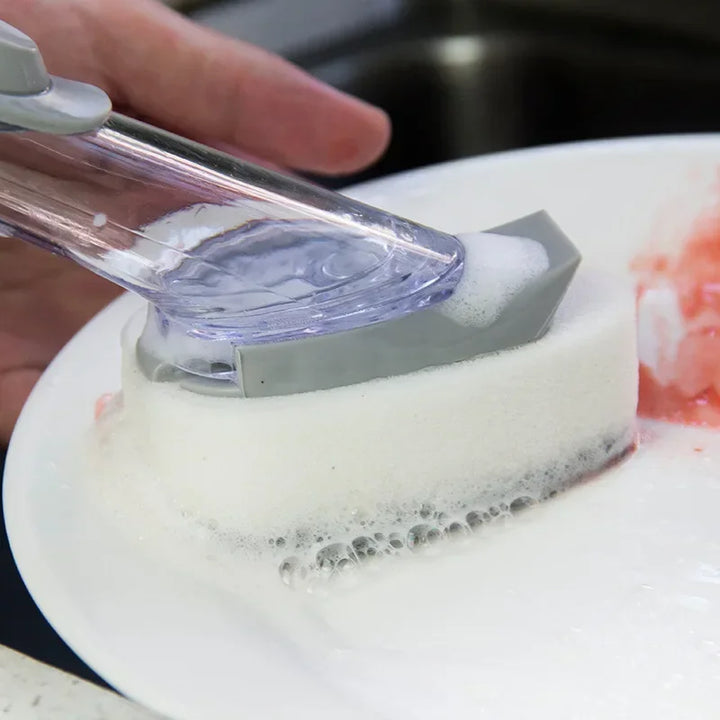 2-in-1 Kitchen Cleaning Brush - Soap Dispensing Dishwashing Tool