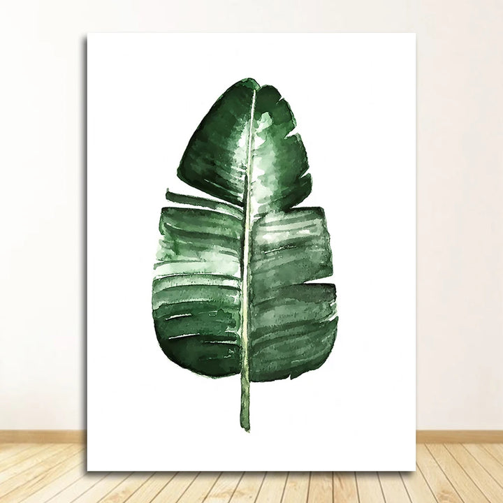 Scandinavian Tropical Plants Poster - Green Leaves Wall Art
