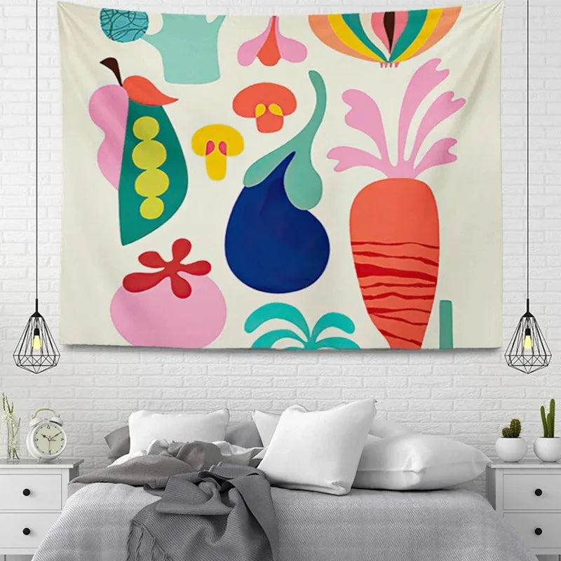 Bohemian Wall Tapestry - Large Nordic Autumn Design