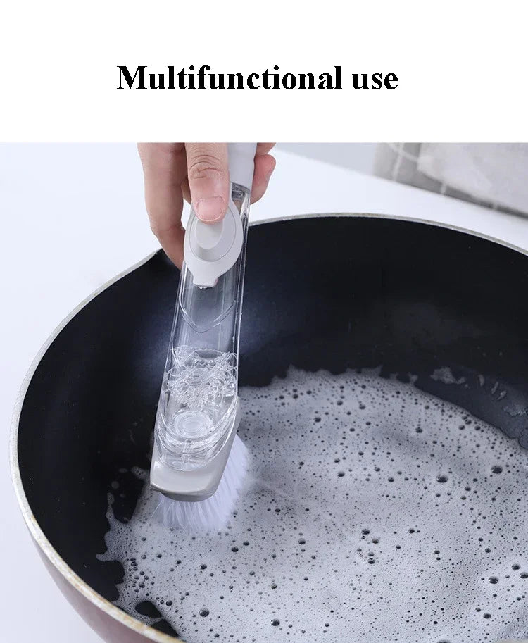 2-in-1 Kitchen Cleaning Brush - Soap Dispensing Dishwashing Tool