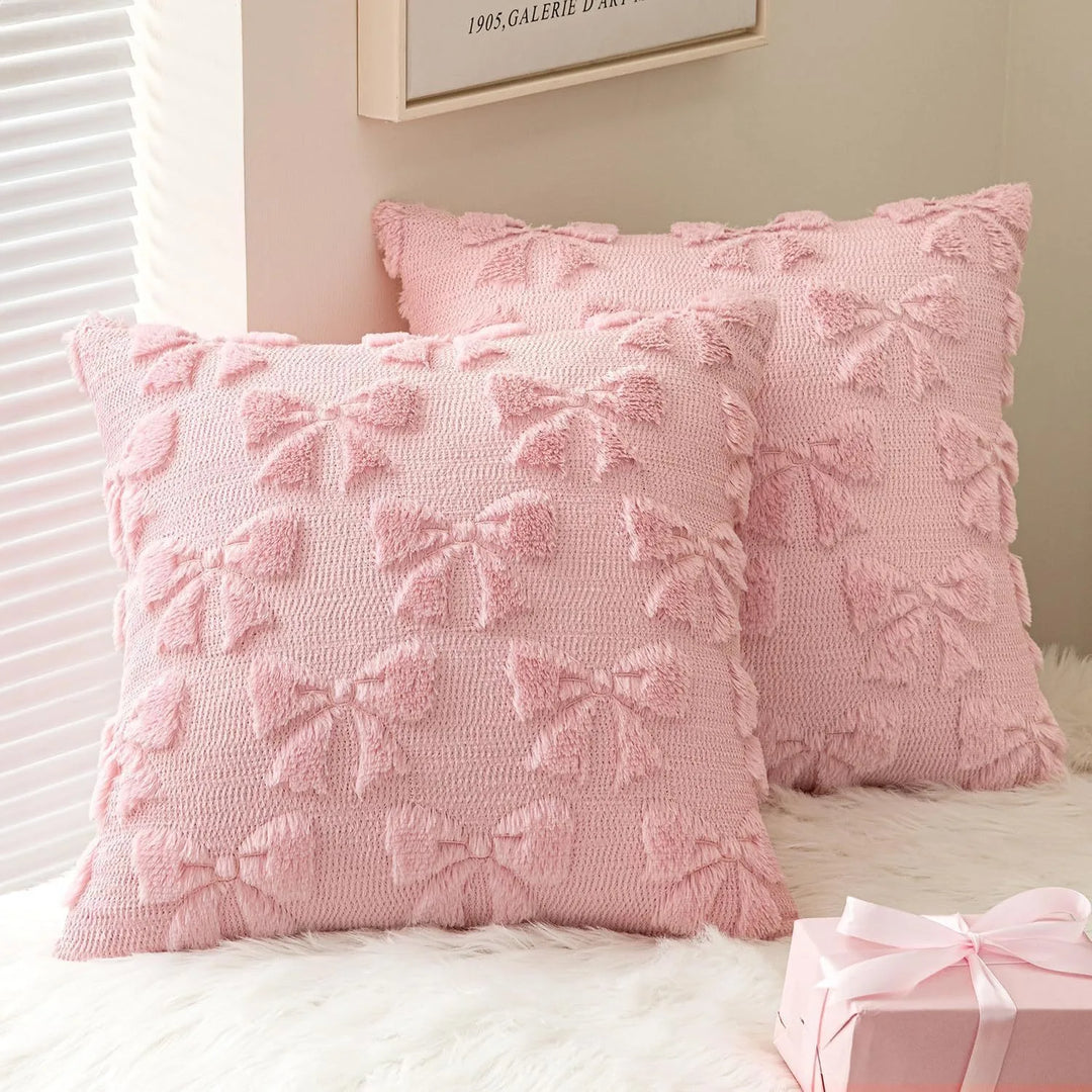 Spring Throw Pillow 18x18 Inch 1 Pc，Velvet Soft Modern Style Butterfly palm tree Decorative Cushion Washable Invisible Zipper