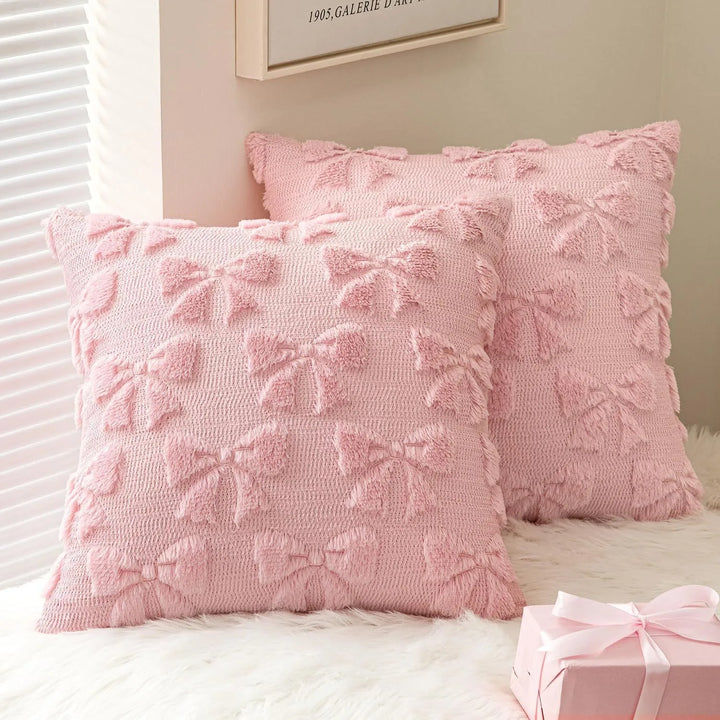 Spring Throw Pillow 18x18 Inch 1 Pc，Velvet Soft Modern Style Butterfly palm tree Decorative Cushion Washable Invisible Zipper