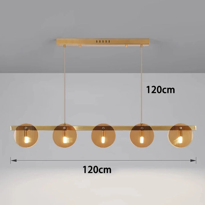 Modern Glass Pendant Light - Adjustable Chandelier for Dining Room