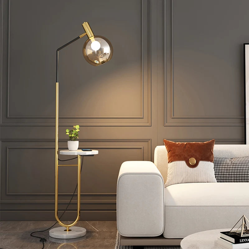 Modern LED Floor Lamp - Dimmable Standing Light for Bedroom