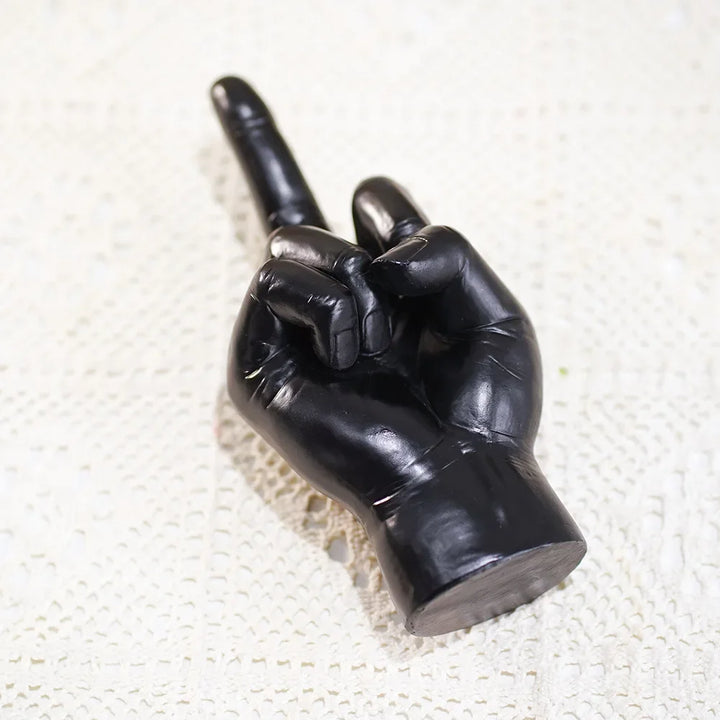 Hip Hop Middle Finger Resin Statue - Modern Desktop Decor