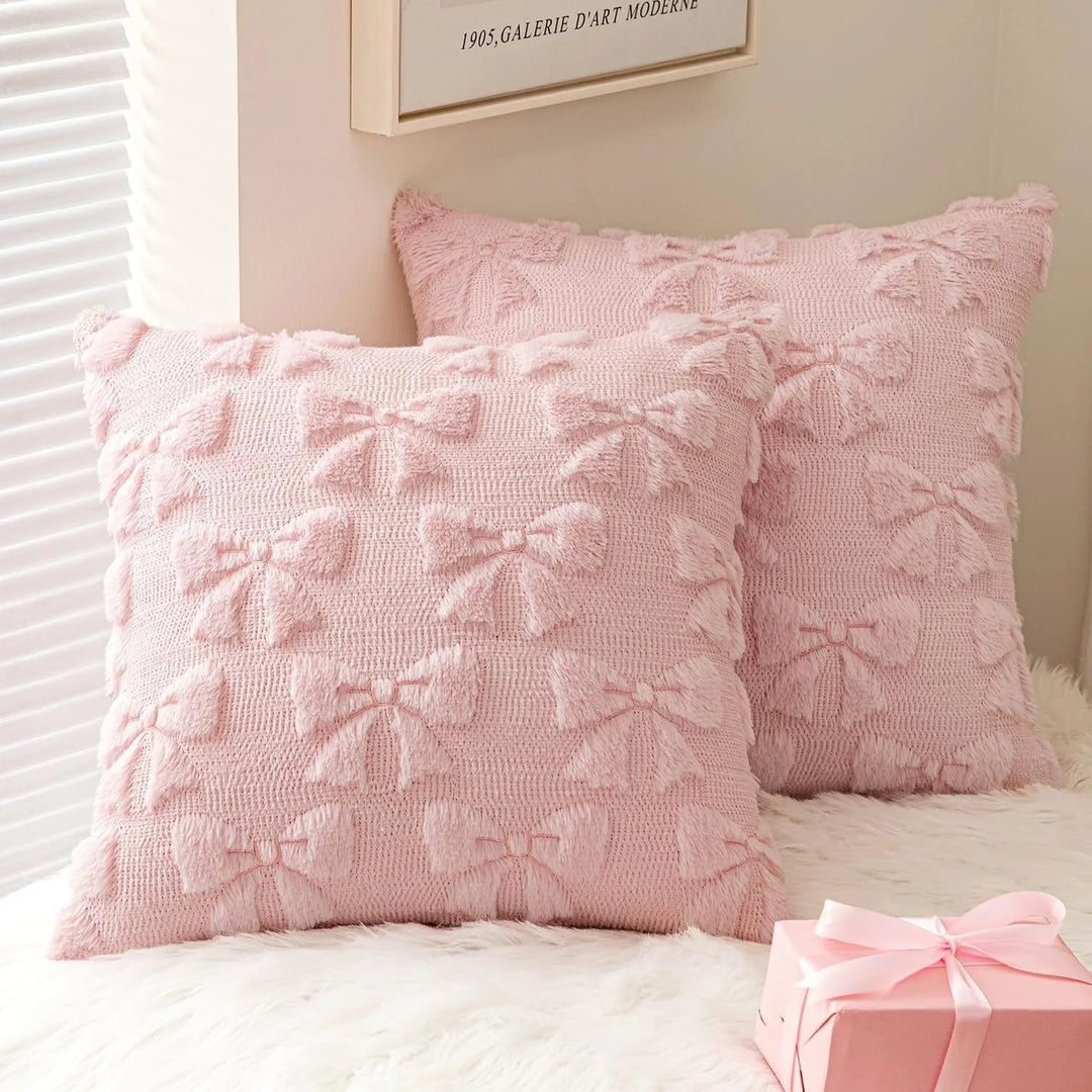 Spring Throw Pillow 18x18 Inch 1 Pc，Velvet Soft Modern Style Butterfly palm tree Decorative Cushion Washable Invisible Zipper