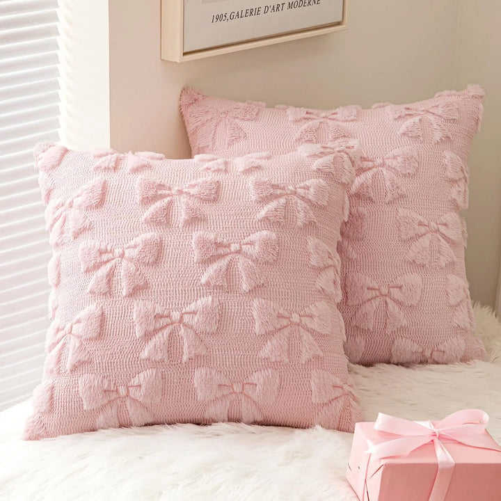 Spring Throw Pillow 18x18 Inch 1 Pc，Velvet Soft Modern Style Butterfly palm tree Decorative Cushion Washable Invisible Zipper