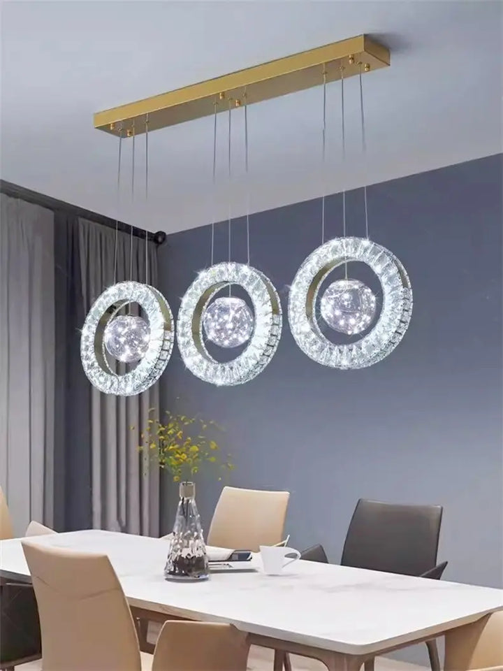 Modern Home DecorLED Lights Crystal Pendant Lamps Room Chandeliers Dining Table Pendant Lights Indoor Lighting Dimmable Light