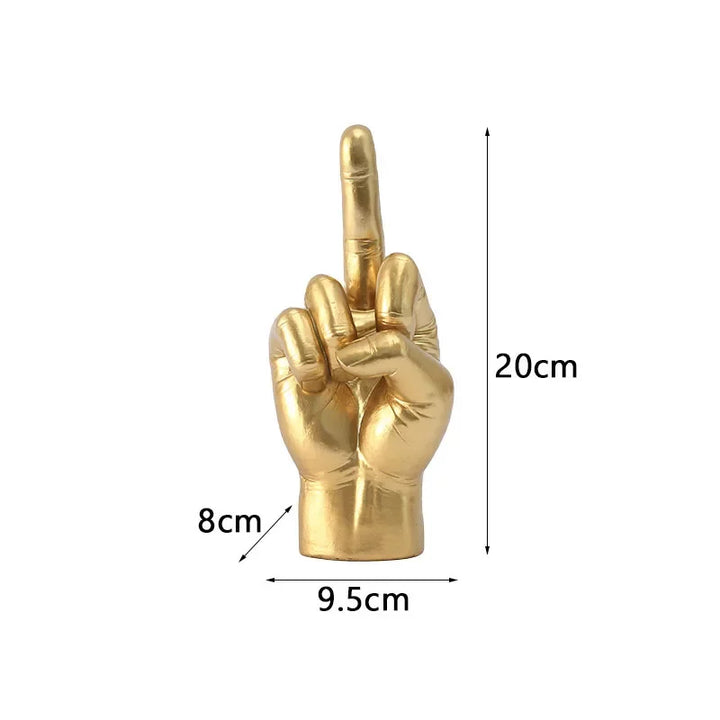 Hip Hop Middle Finger Resin Statue - Modern Desktop Decor