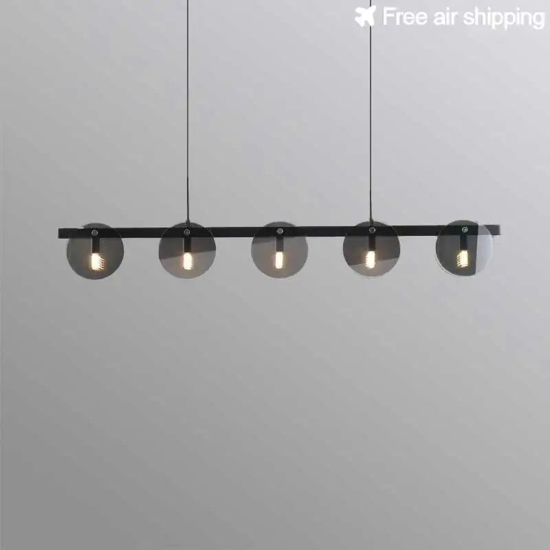 Modern Glass Pendant Light - Adjustable Chandelier for Dining Room