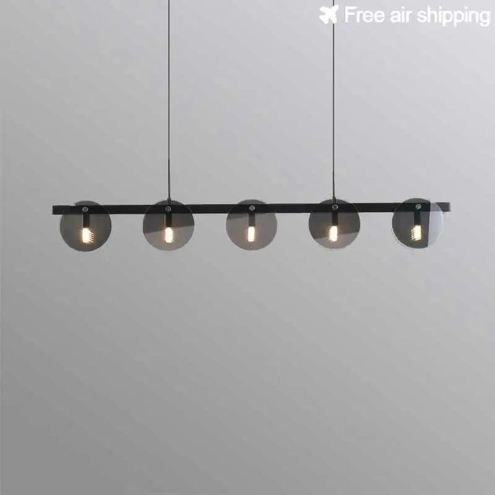 Modern Glass Pendant Light - Adjustable Chandelier for Dining Room