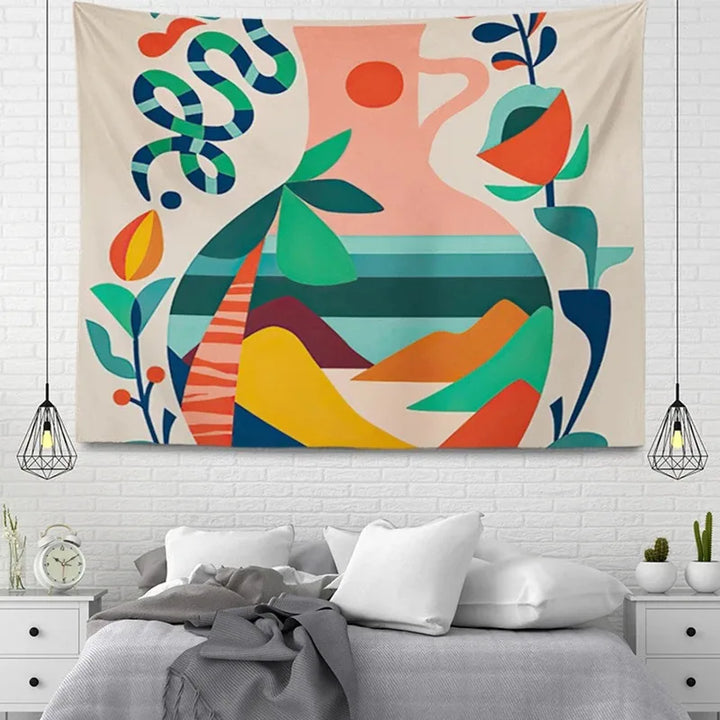 Bohemian Wall Tapestry - Large Nordic Autumn Design