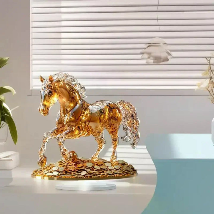 Acrylic 2D Horse Design Table Top Decor, Suitable for Home, Office, Café, Studio and Room, Ideal Gift and Desktop Accessory Kit