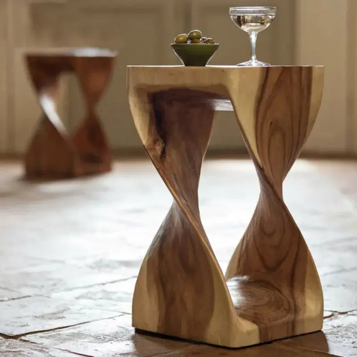 Modern Wooden Designer Coffee Table – Luxury Mobile Side Table for Living Room &amp; Bedroom