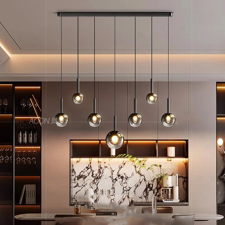 Modern LED Pendant Light - Dimmable Chandelier for Dining Room
