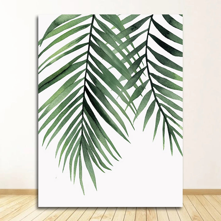 Scandinavian Tropical Plants Poster - Green Leaves Wall Art