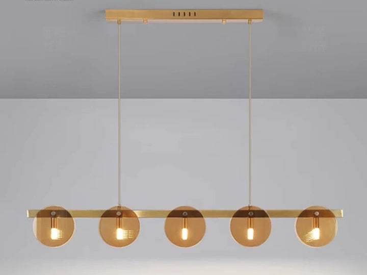 Modern Glass Pendant Light - Adjustable Chandelier for Dining Room