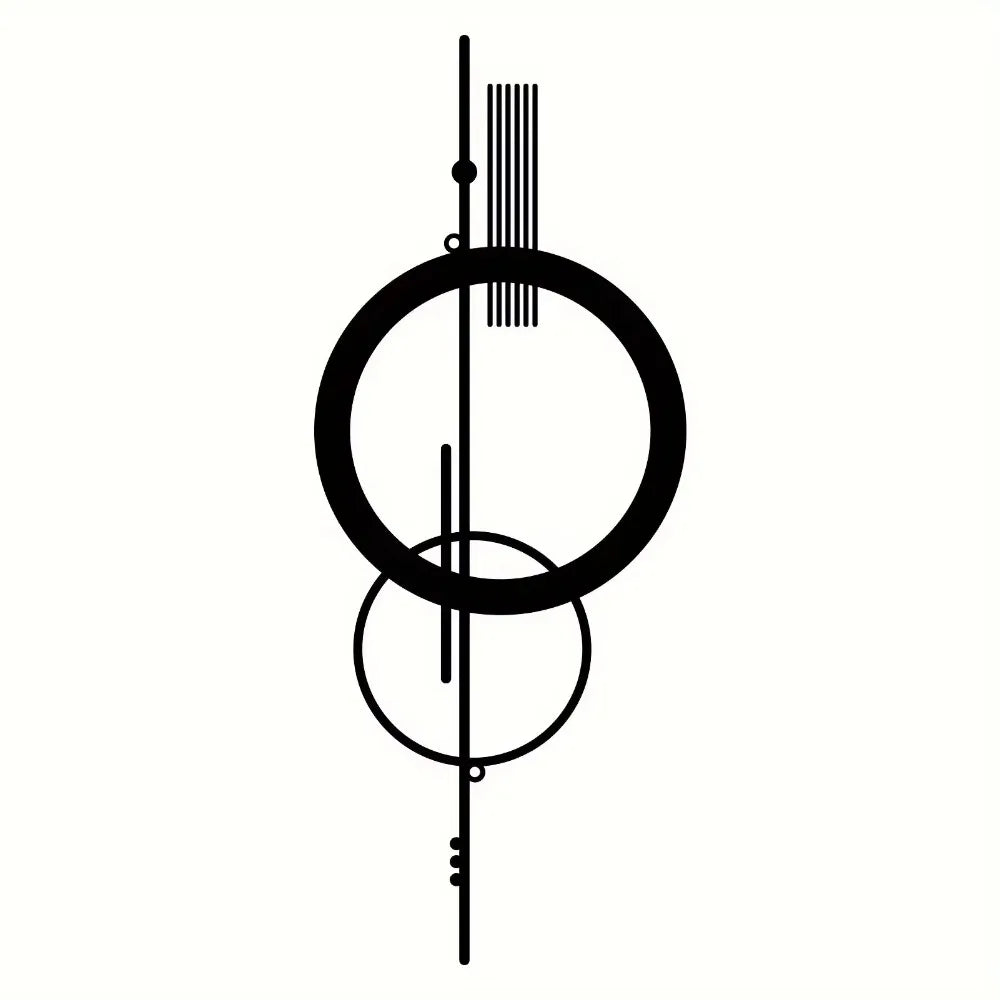Abstract Metal Wall Art - Geometric Vertical Wall Decoration