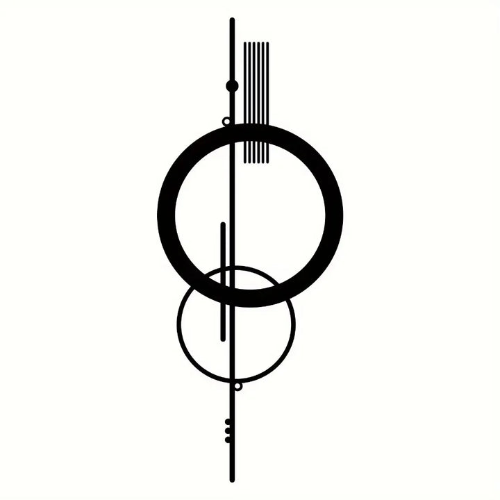 Abstract Metal Wall Art - Geometric Vertical Wall Decoration