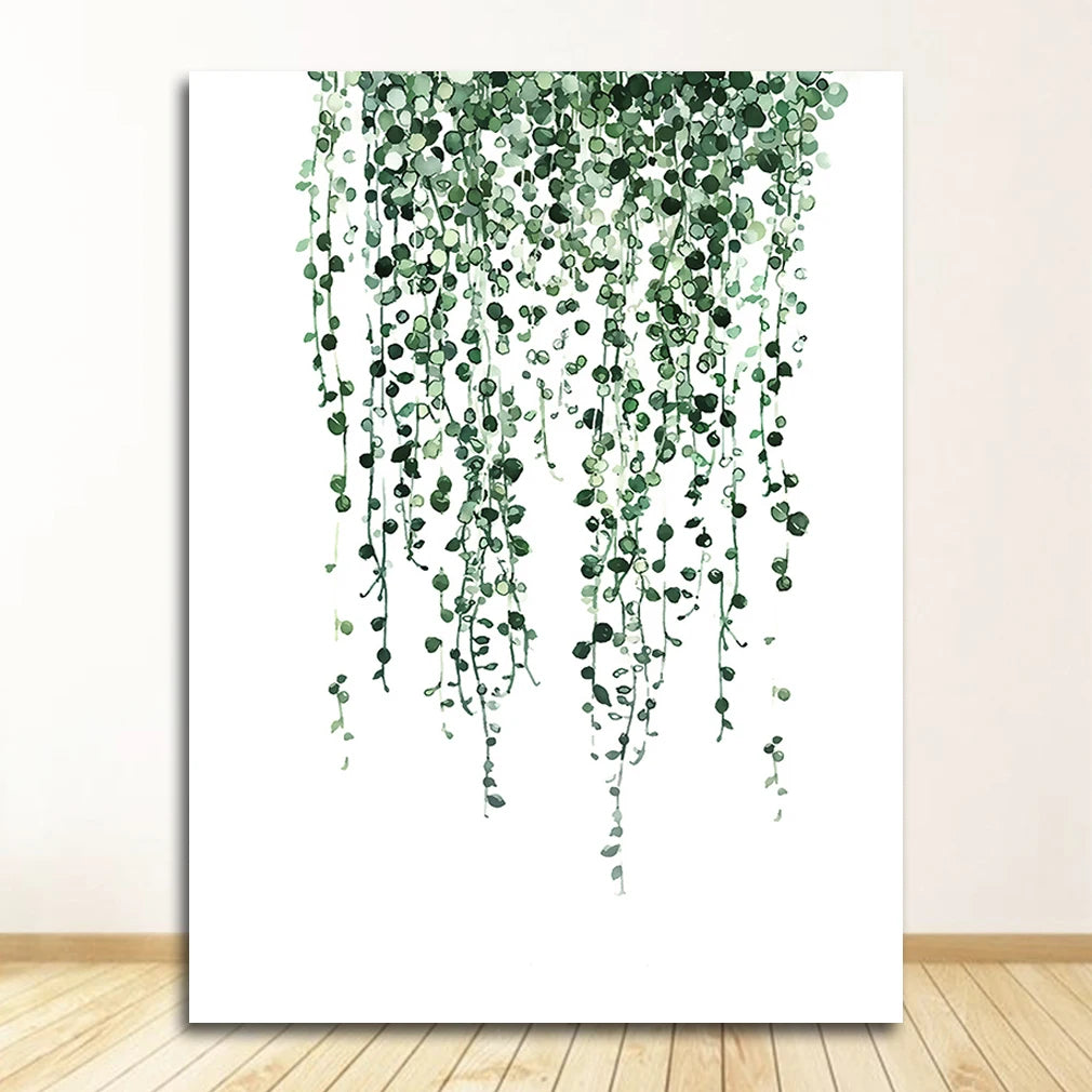 Scandinavian Tropical Plants Poster - Green Leaves Wall Art
