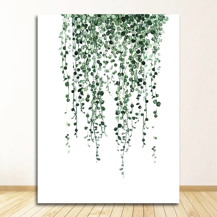 Scandinavian Tropical Plants Poster - Green Leaves Wall Art